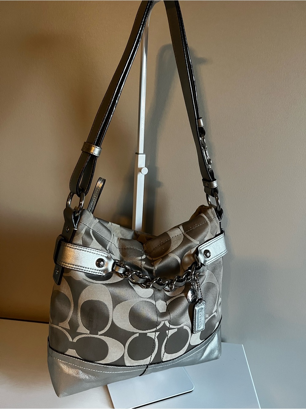 Coach Signature Sateen Brooke Hobo Bag 2011